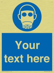 Custom Respirator Required Sign